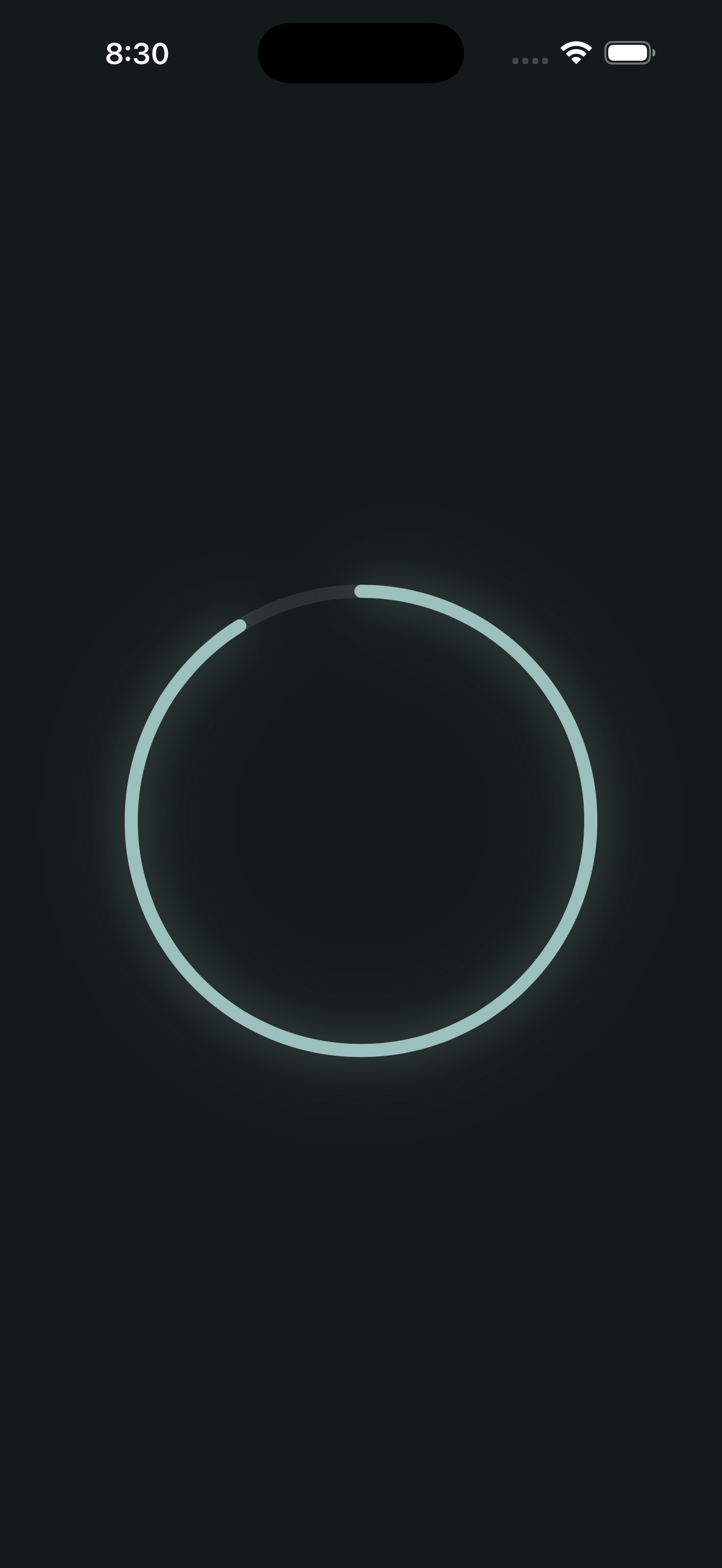 A quiet circular progress ring in 17three